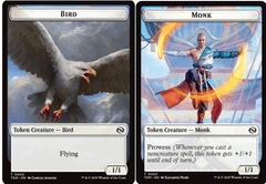 Bird // Monk Double-Sided Token - Foil